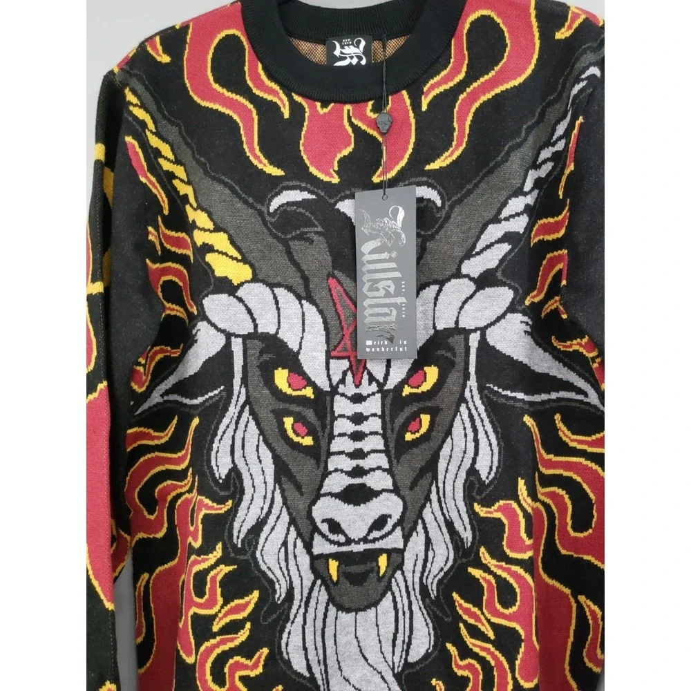 NEW OVERSIZED KILLSTAR Baphomet Sweater Gothic CHRISTMAS HALLOWEEN WITCHY OCCULT